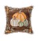 Autumn Pumpkins 18" x 18" Printed and Embroidered Throw Pillow